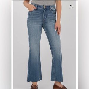 Kut from the Kloth High Rise Denim Ankle Flare Jeans